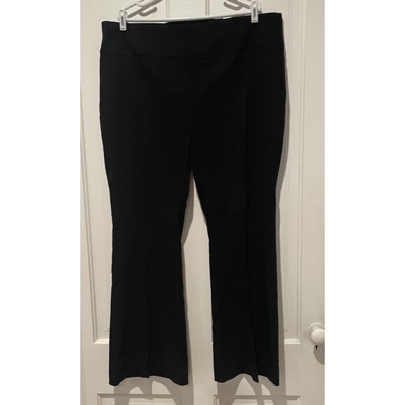 Chicos Black Pants Slimming Flare Pants Business Comfort Size 20R NWT - Picture 2 of 7